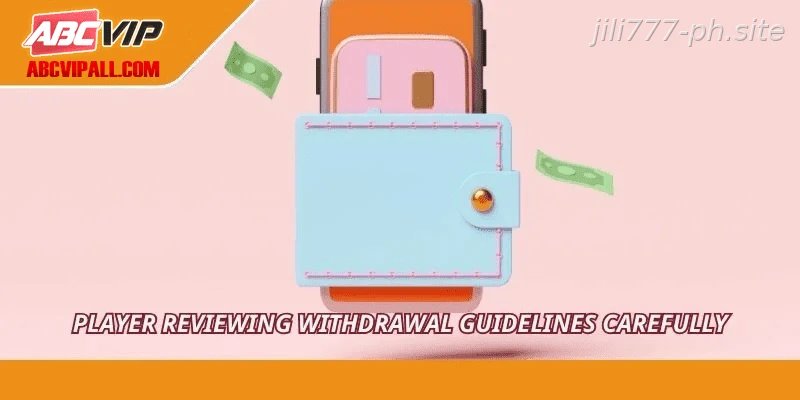 Player reviewing withdrawal guidelines carefully
