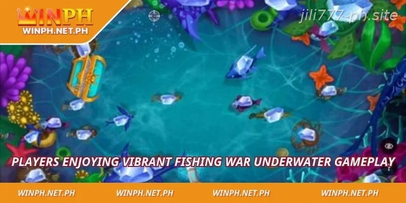 Players enjoying vibrant fishing war underwater gameplay