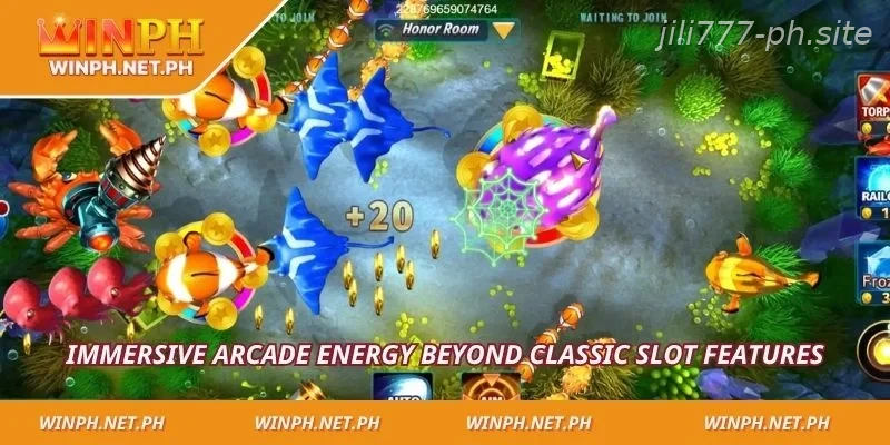 Immersive arcade energy beyond classic slot features